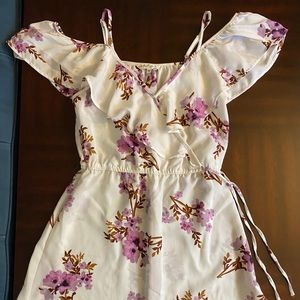 Floral White Dress Size Medium